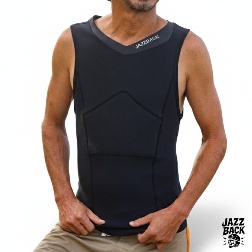 JAZZBACK タッパー ブラック Mサイズ JAZZBACK｜首・肩・腰痛を予防するサーフィン用インナースーツ